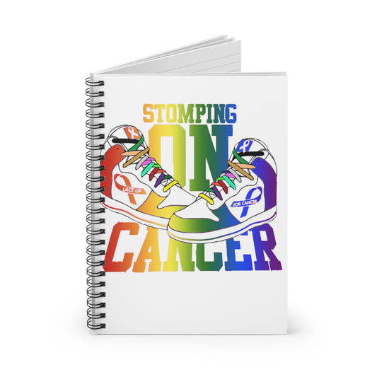 Stomping on Cancer Pride Spiral Notebook - Ruled Line