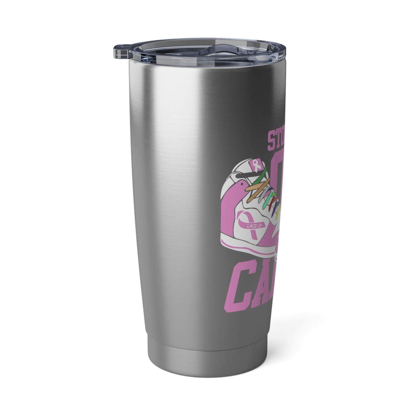 Stomping on Cancer Pink Vagabond 20oz Tumbler