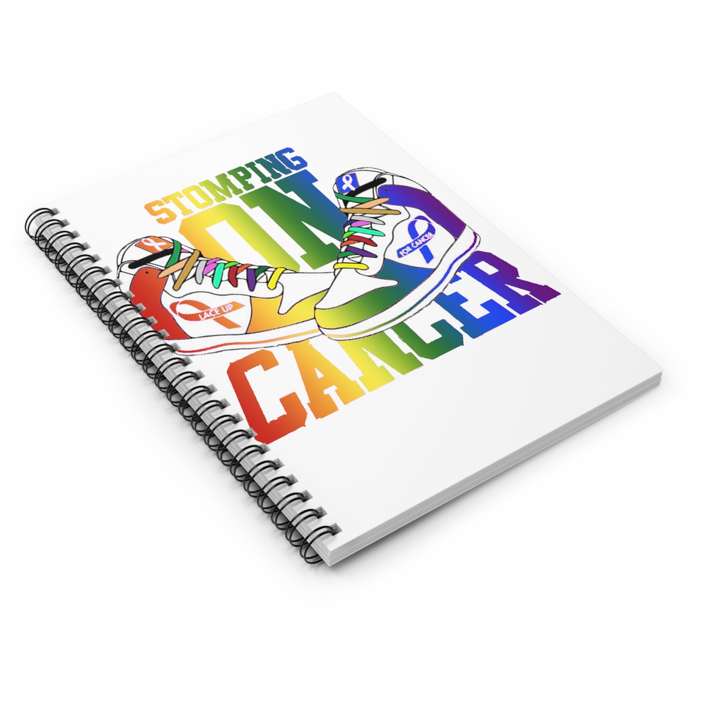 Stomping on Cancer Pride Spiral Notebook - Ruled Line