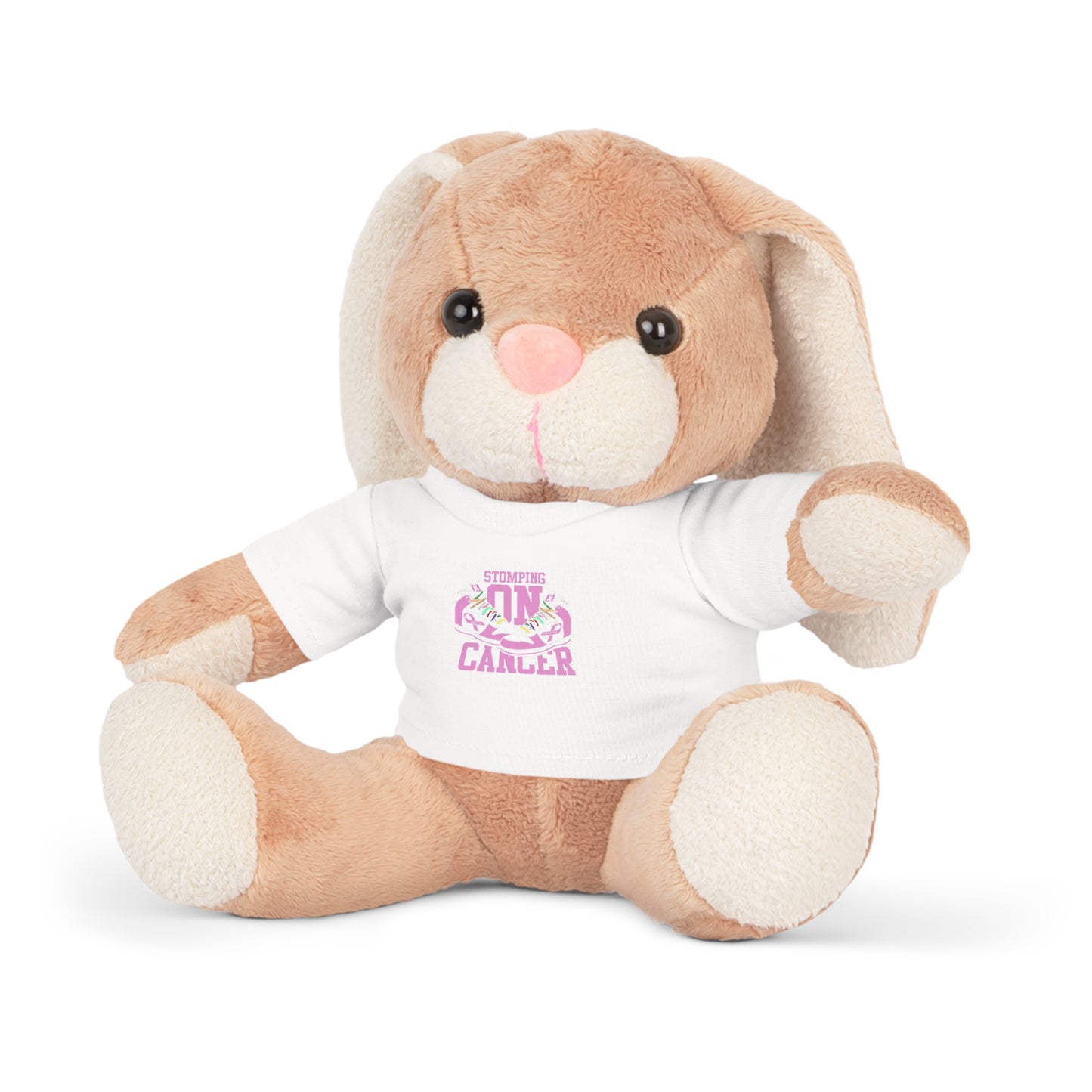 Stomping on Cancer Pink Plush Toy with T-Shirt