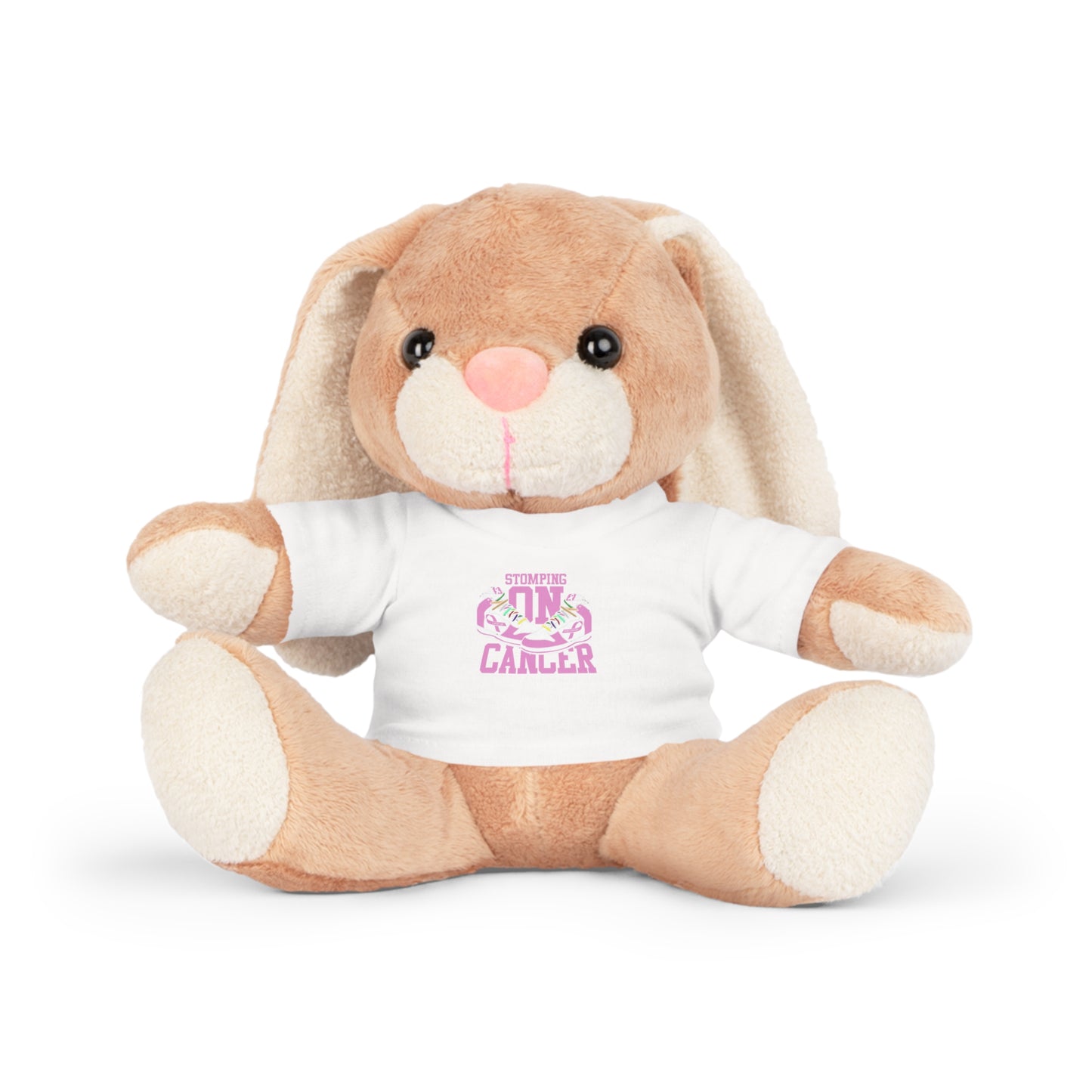 Stomping on Cancer Pink Plush Toy with T-Shirt