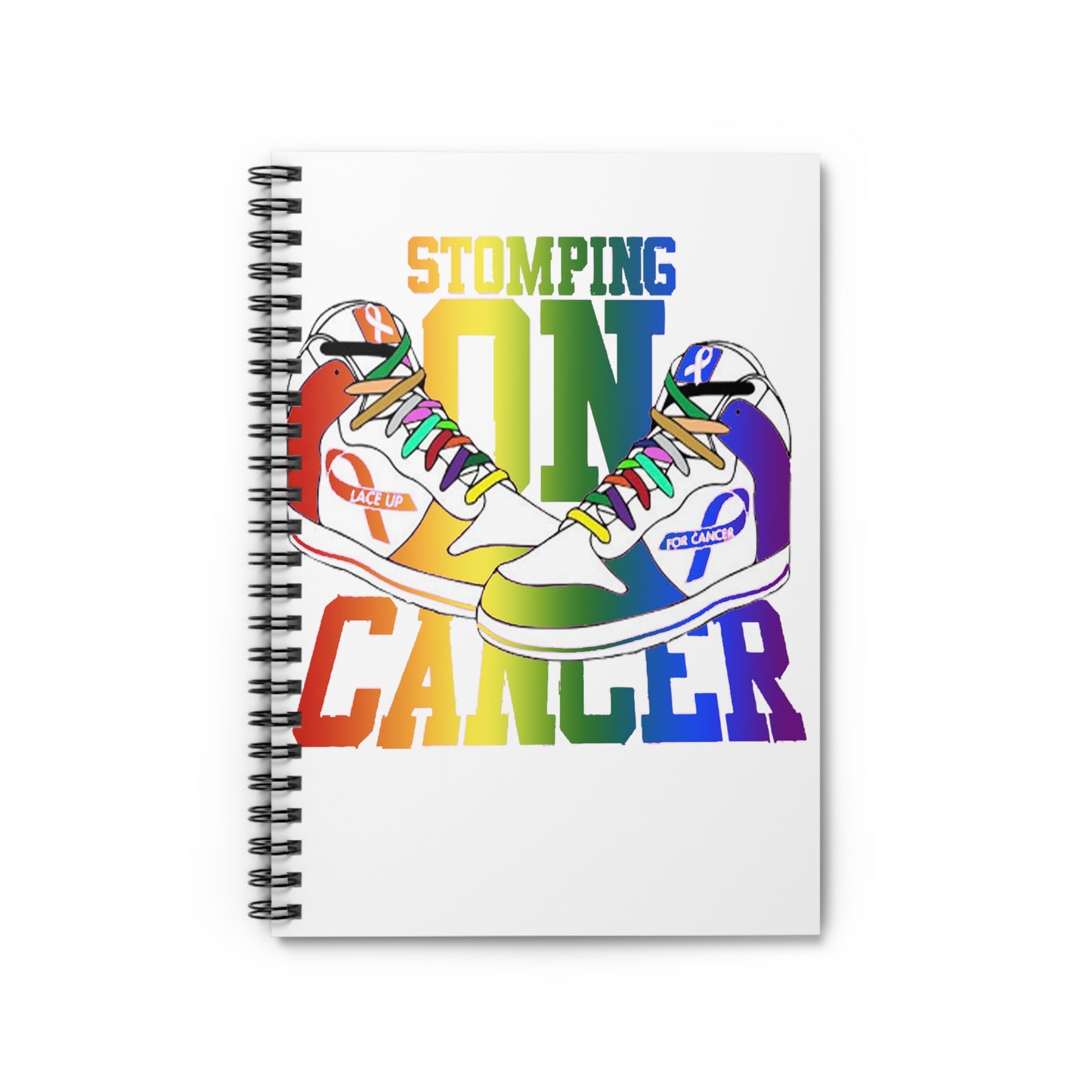 Stomping on Cancer Pride Spiral Notebook - Ruled Line