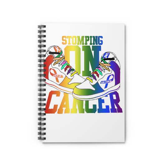 Stomping on Cancer Pride Spiral Notebook - Ruled Line