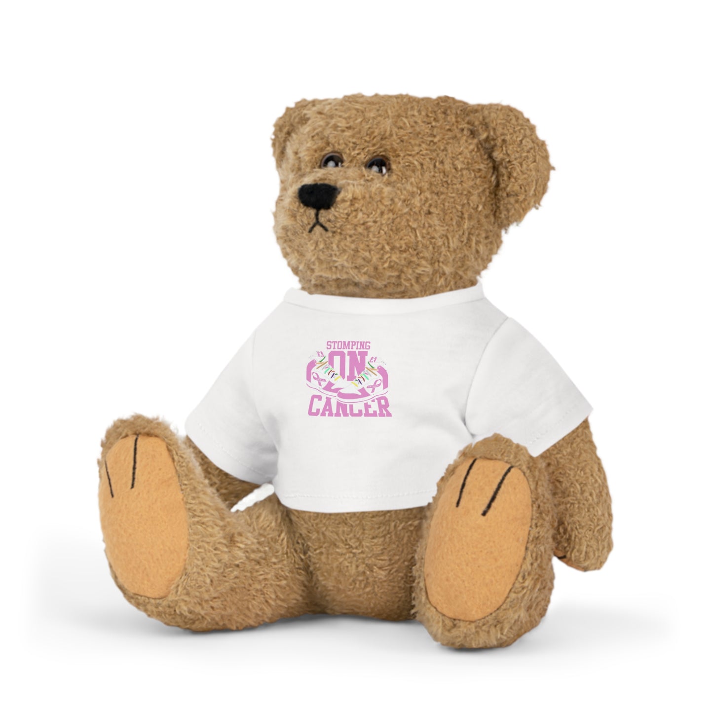 Stomping on Cancer Pink Plush Toy with T-Shirt