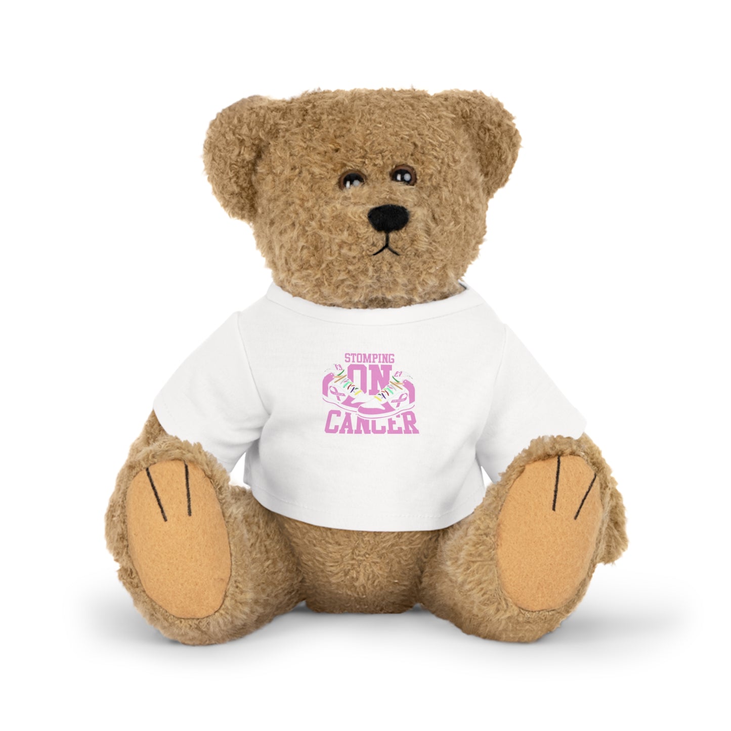 Stomping on Cancer Pink Plush Toy with T-Shirt