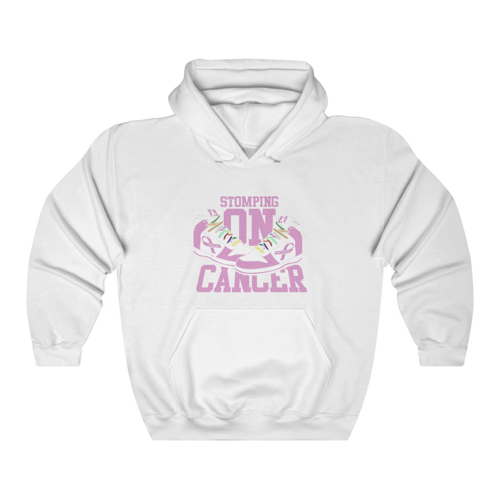 Stomping on Cancer Pink Unisex Heavy Blend™ Hooded Sweatshirt