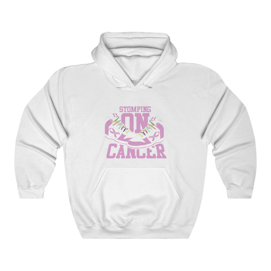 Stomping on Cancer Pink Unisex Heavy Blend™ Hooded Sweatshirt