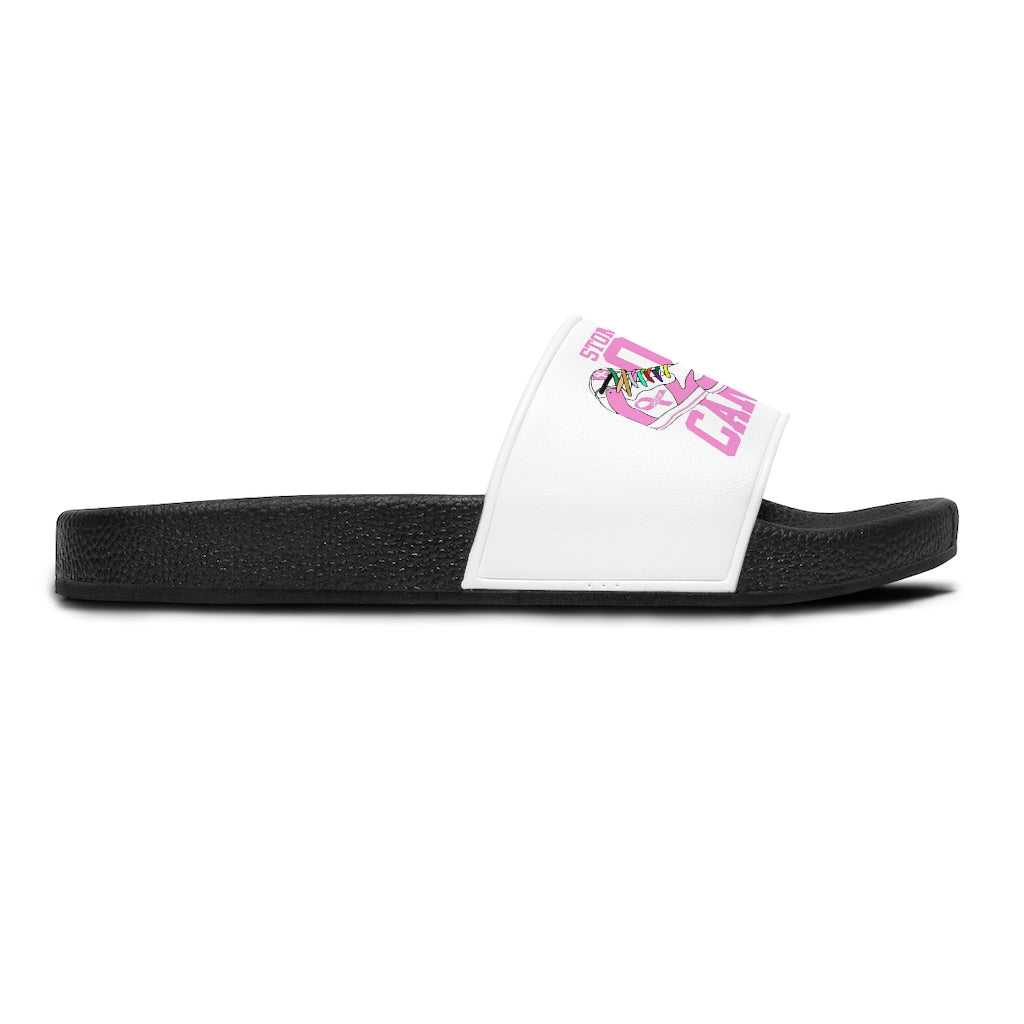 Stomping on Cancer Pink Women's Slide Sandals