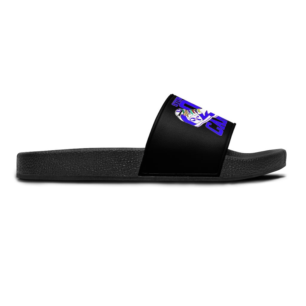 Stomping on Cancer Blue Women's Slide Sandals