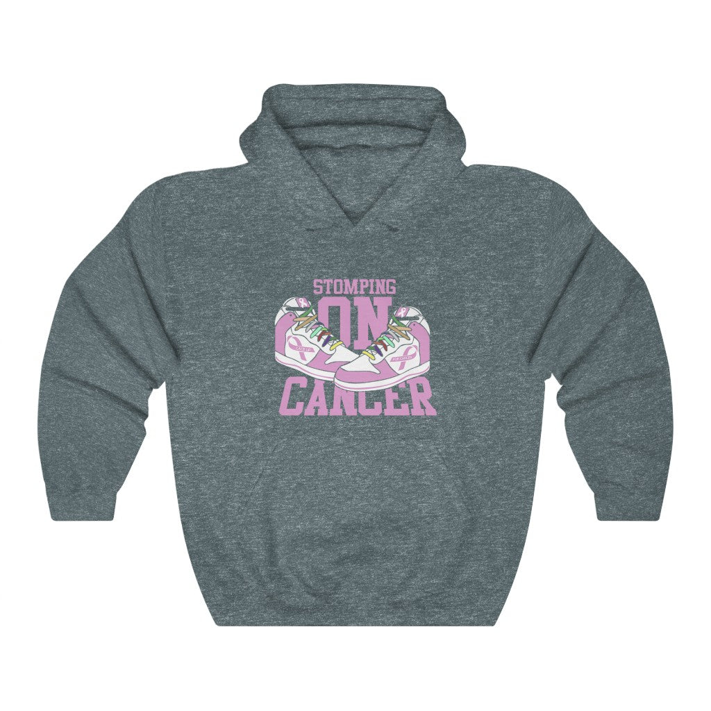 Stomping on Cancer Pink Unisex Heavy Blend™ Hooded Sweatshirt