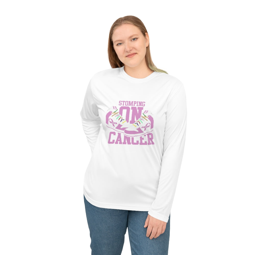 Stomping on Cancer Pink Unisex Performance Long Sleeve Shirt