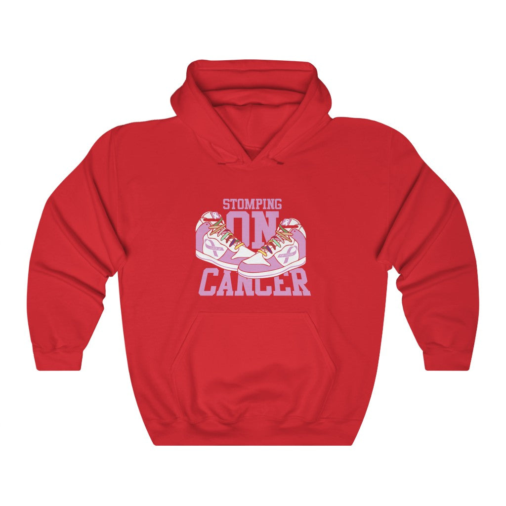 Stomping on Cancer Pink Unisex Heavy Blend™ Hooded Sweatshirt