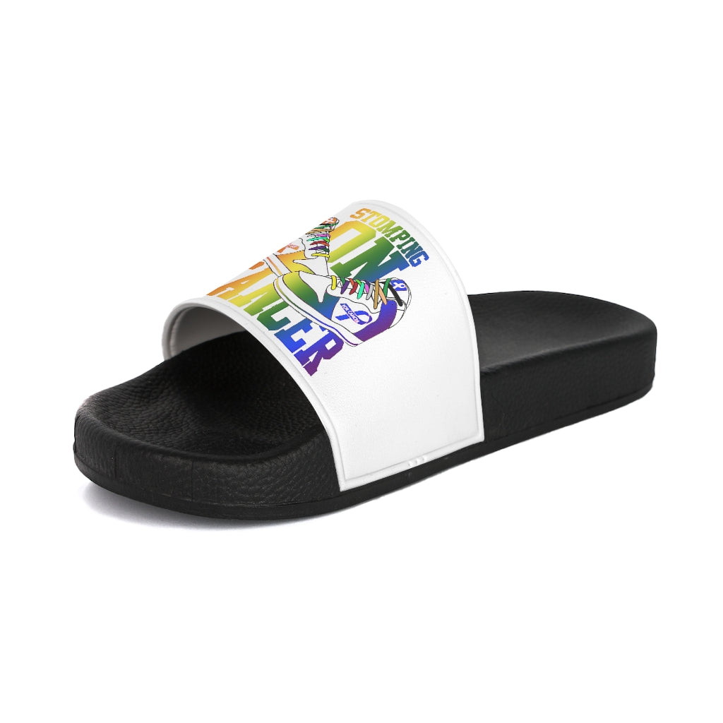 Stomping on Cancer Pride Women's Slide Sandals