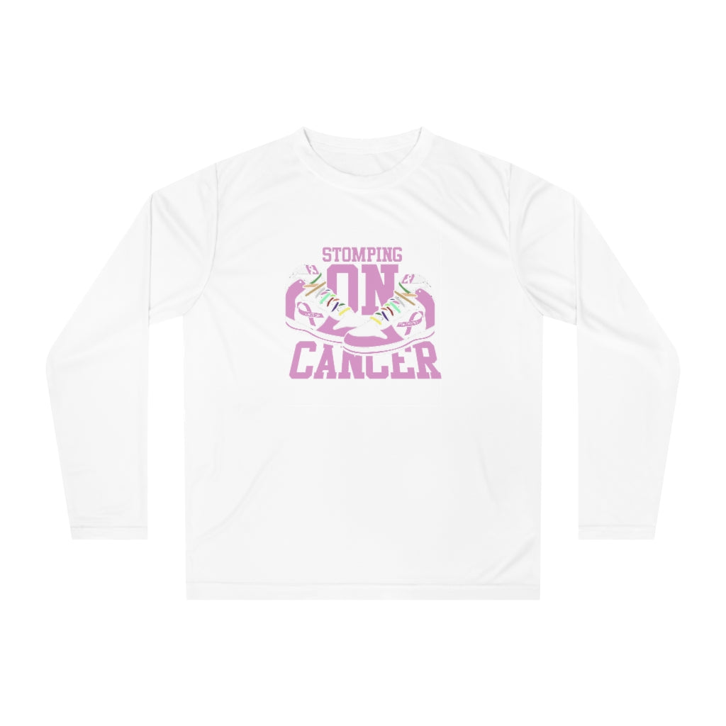 Stomping on Cancer Pink Unisex Performance Long Sleeve Shirt