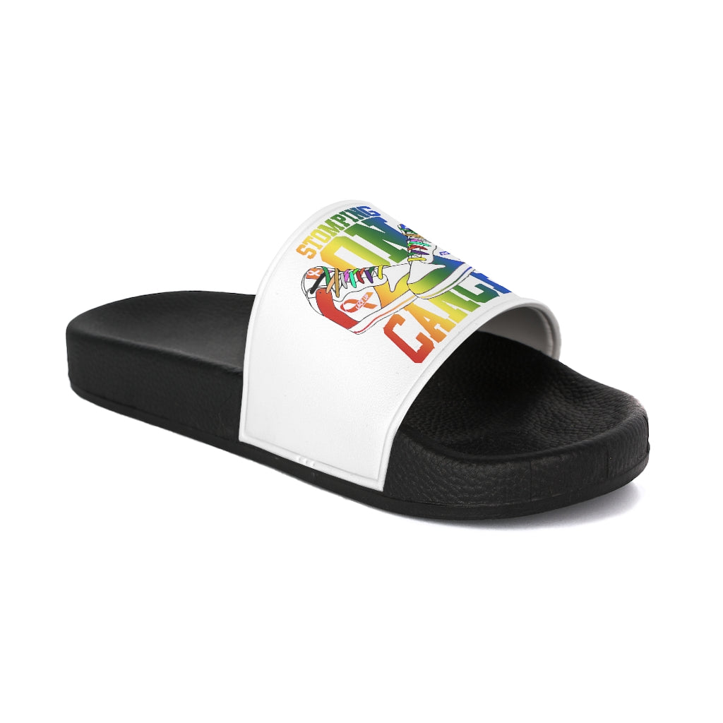 Stomping on Cancer Pride Women's Slide Sandals