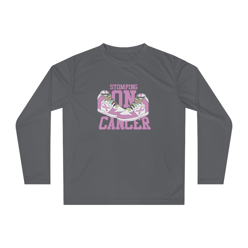 Stomping on Cancer Pink Unisex Performance Long Sleeve Shirt