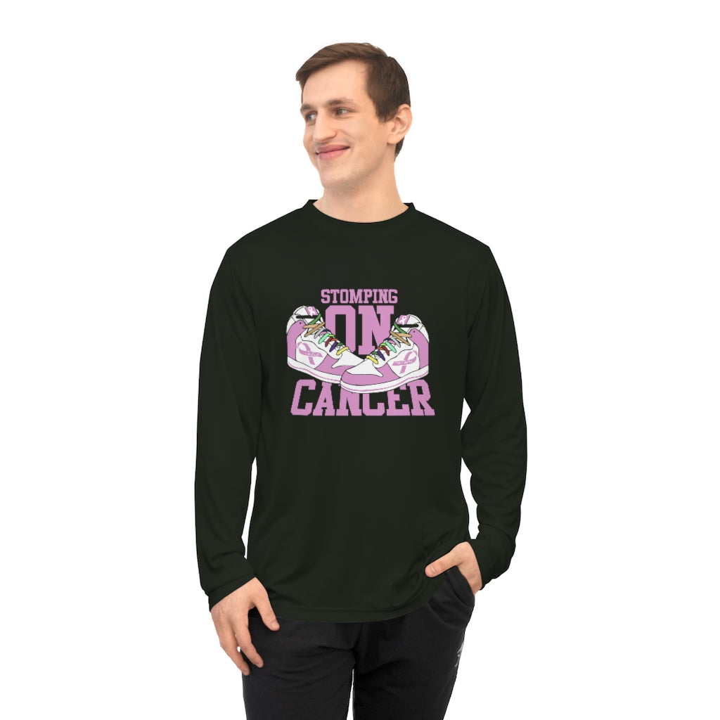 Stomping on Cancer Pink Unisex Performance Long Sleeve Shirt