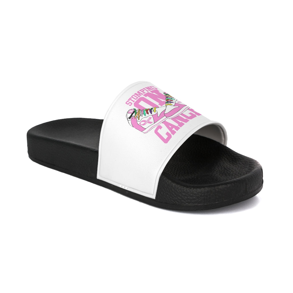 Stomping on Cancer Pink Women's Slide Sandals