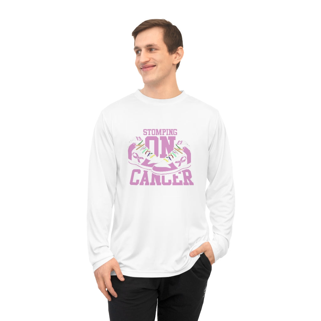 Stomping on Cancer Pink Unisex Performance Long Sleeve Shirt