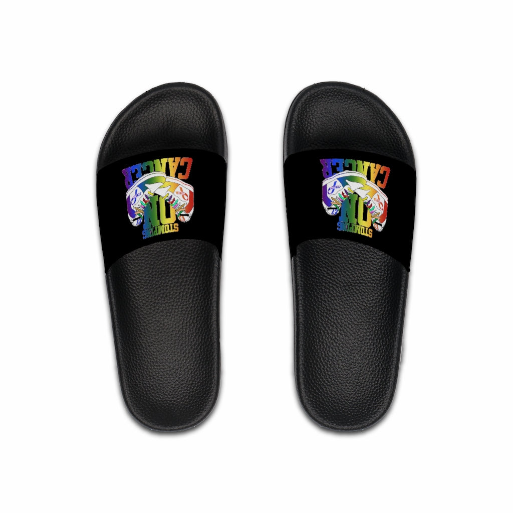 Stomping on Cancer Pride Men's Slide Sandals - Stomping on Cancer