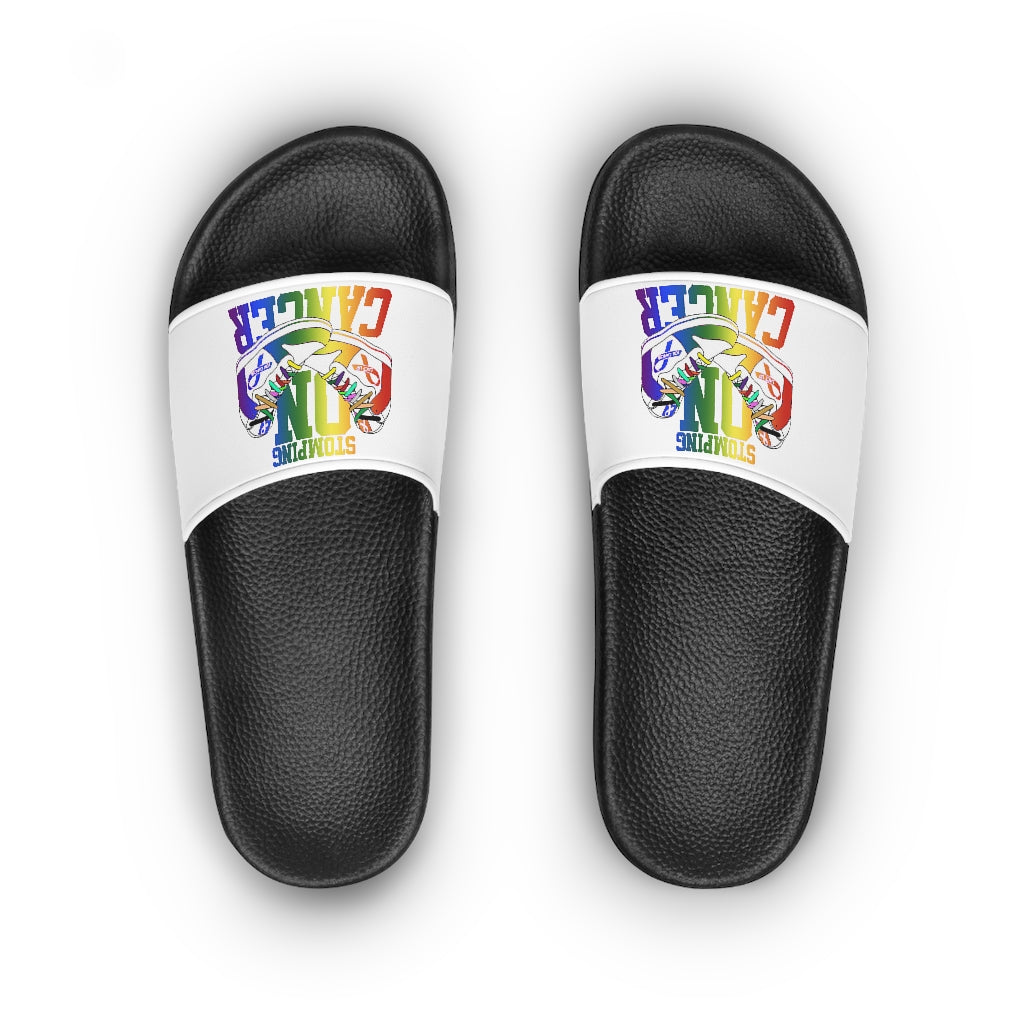 Stomping on Cancer Pride Women's Slide Sandals