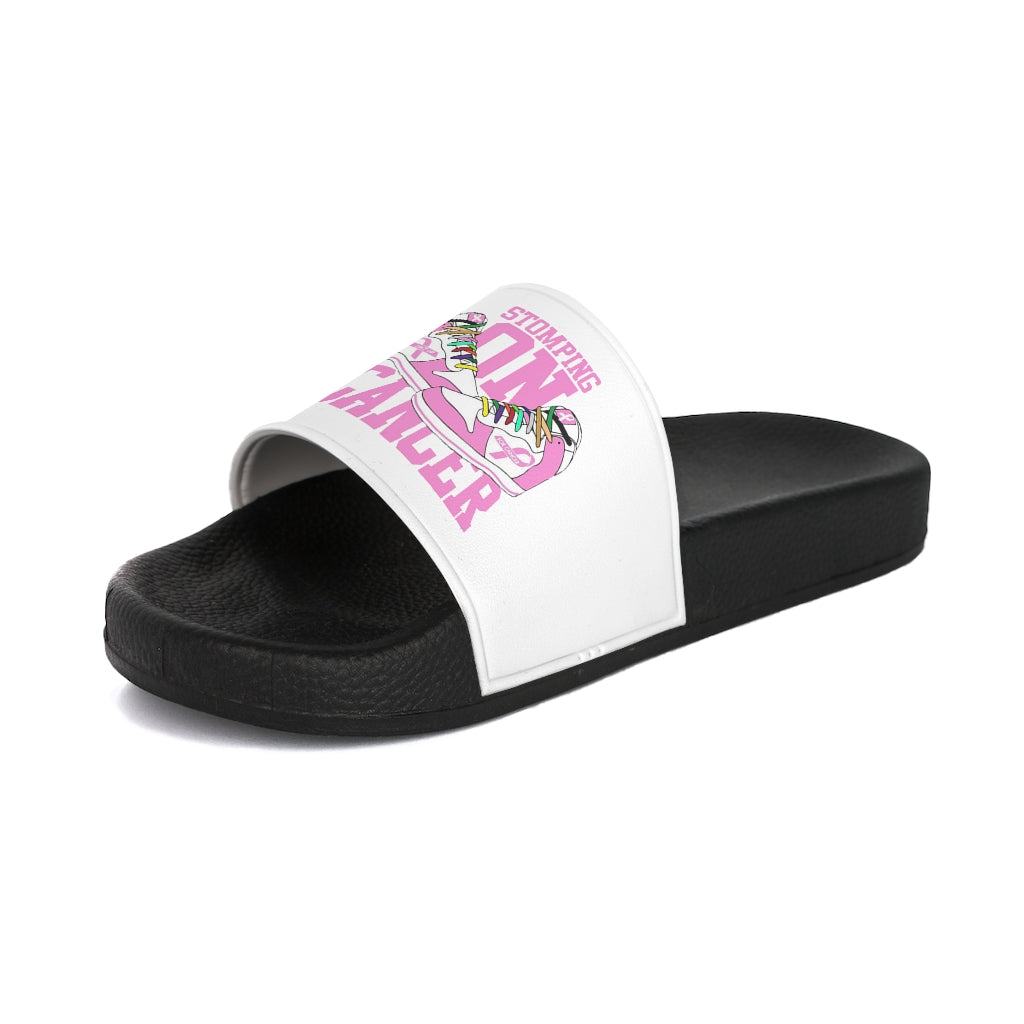 Stomping on Cancer Pink Women's Slide Sandals