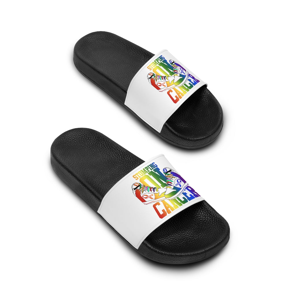 Stomping on Cancer Pride Women's Slide Sandals