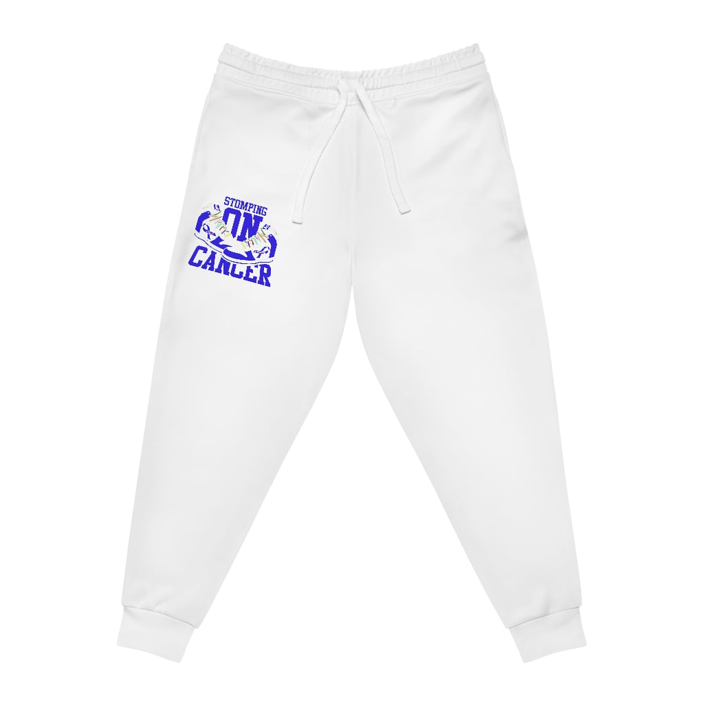 Stomping on Cancer Blue Athletic Joggers (AOP)