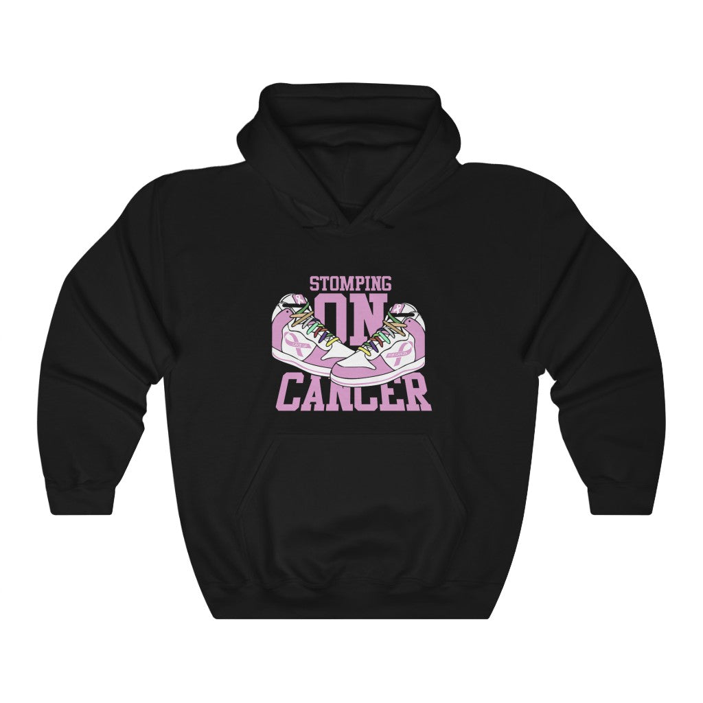 Stomping on Cancer Pink Unisex Heavy Blend™ Hooded Sweatshirt