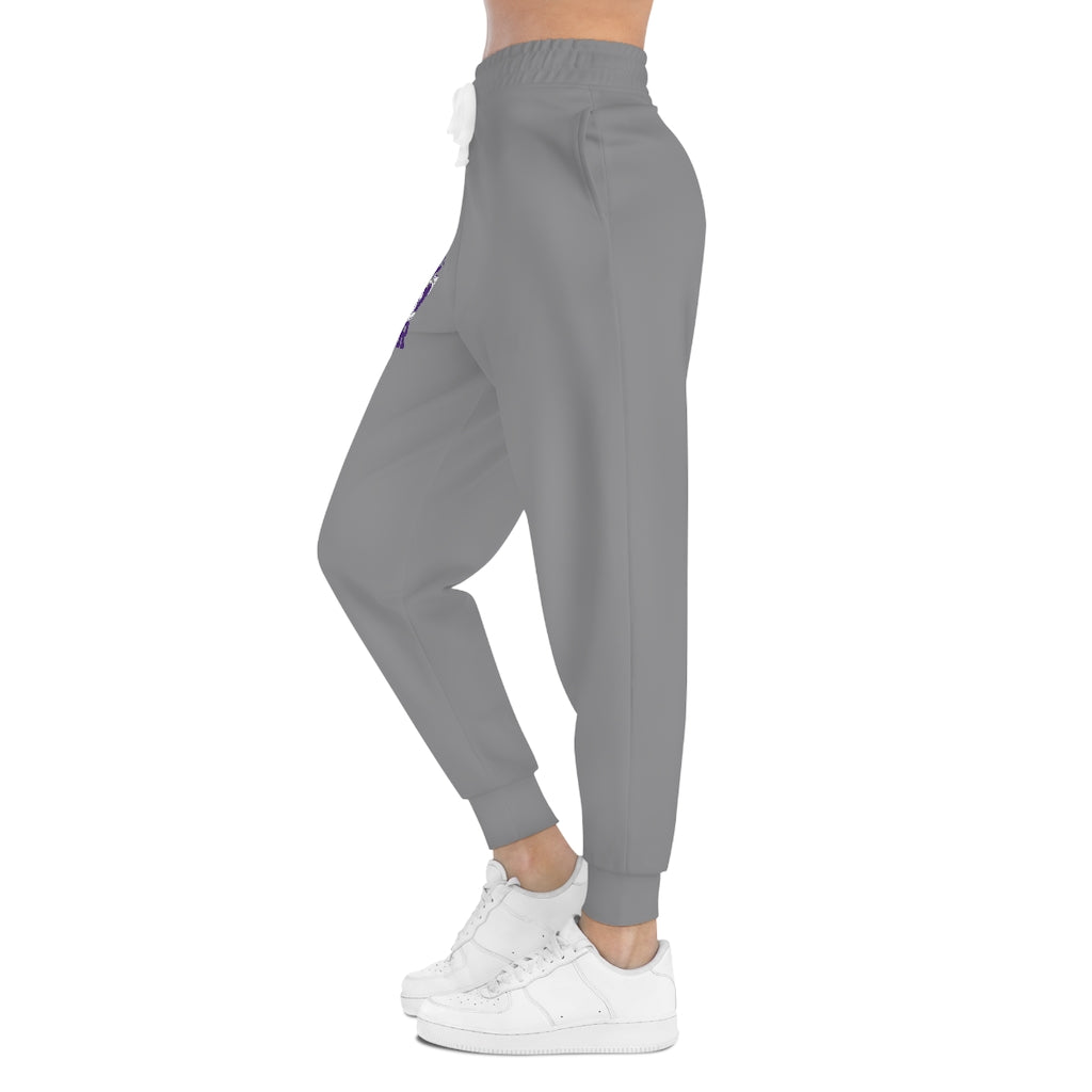 Stomping on Cancer Purple Athletic Joggers (AOP)