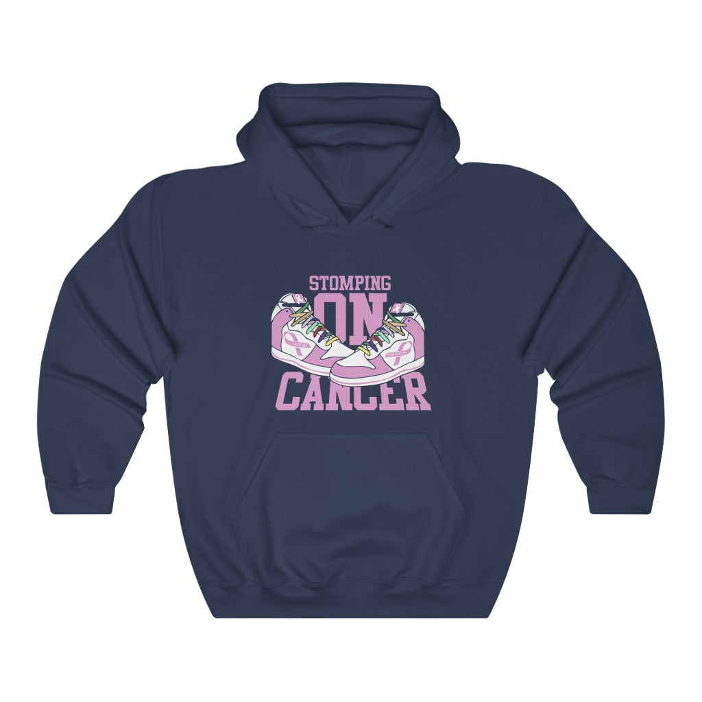 Stomping on Cancer Pink Unisex Heavy Blend™ Hooded Sweatshirt