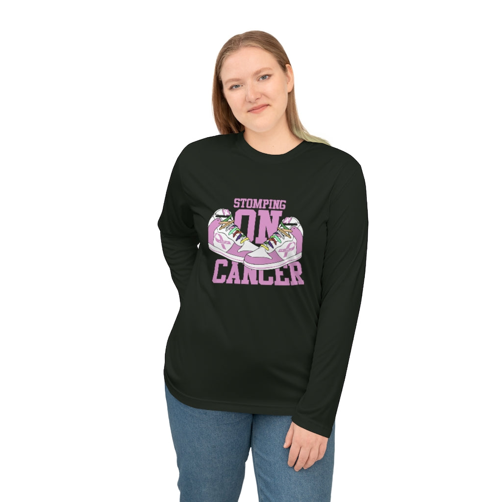 Stomping on Cancer Pink Unisex Performance Long Sleeve Shirt