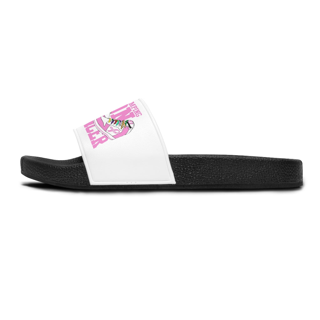 Stomping on Cancer Pink Women's Slide Sandals