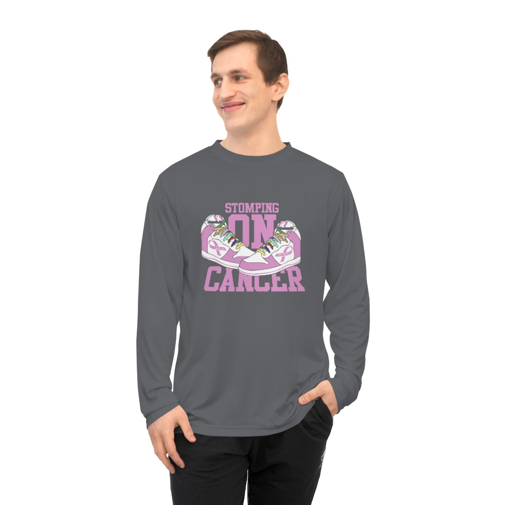 Stomping on Cancer Pink Unisex Performance Long Sleeve Shirt