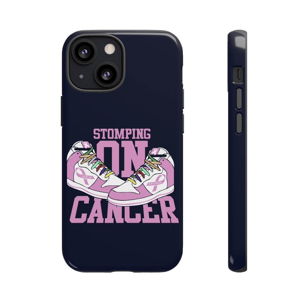 Stomping on Cancer Pink Tough Cases